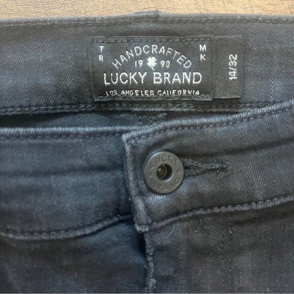 Lucky Brand Bridgette Skinny Black Jeans Womens Size 14 Raw Hem Basic Staple - Picture 7 of 10